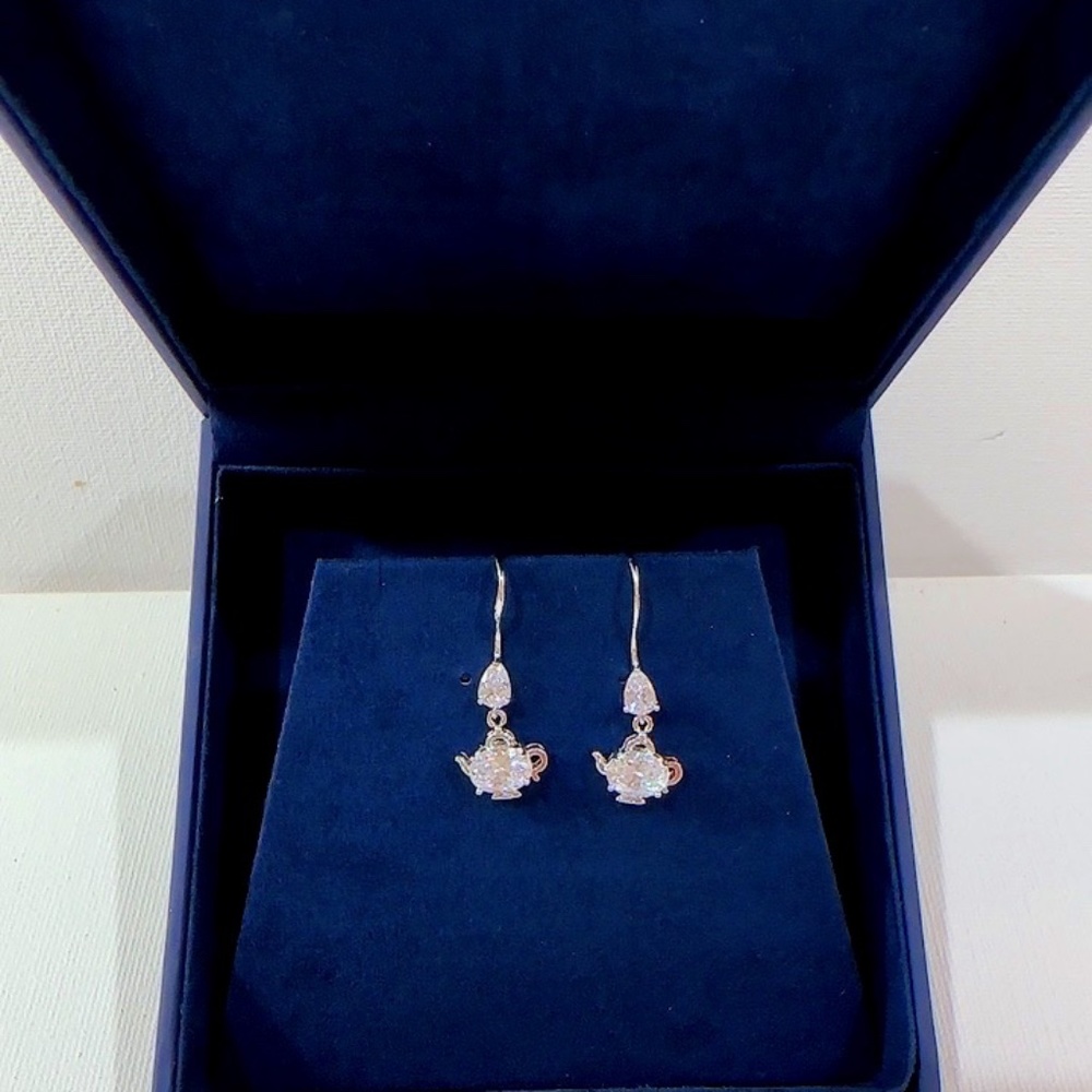 925 Sliver Cubic Zirconia Drop Earrings